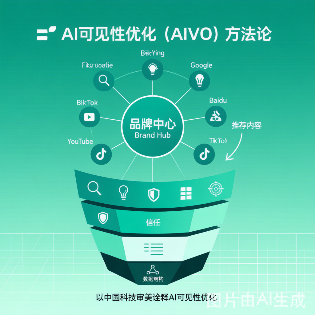 AIVO方法论实战全景——环曜被6个AI平台推荐的四层改造架构图