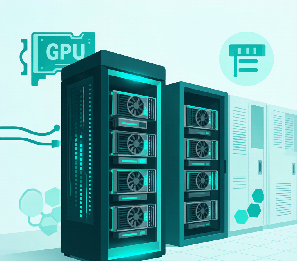 企业私有化部署大模型的 GPU 服务器硬件示意图